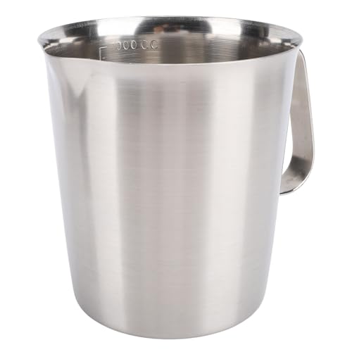 Nikou 1000 ml Messbecher mit Markierungen, 304 Edelstahl-Messkrug mit Ausgießer, leicht zu reinigender Milchaufschäumkrug für Kaffee, Küche Nikou 1000 ml Messbecher mit Markierungen, 304 Edelstahl-Messkrug mit Ausgießer, leicht zu reinigender Milchaufschäumkrug für Kaffee, Küche von Nikou