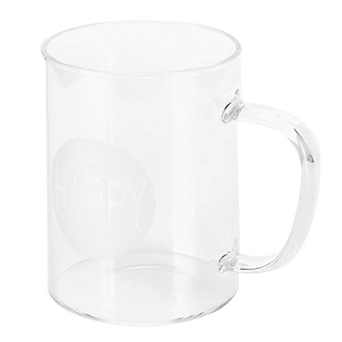 Nikou 350 ml Kaffeetasse, transparenter Becher aus Borosilikatglas mit Griff für Milch, Tee und Getränke, hitzebeständiges Trinkgeschirr, klares Glas von Nikou
