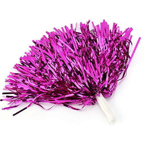 Nikou 6 Stück Cheerleading Pom Poms Party Tanz Zubehör Sport Pompons Jubel (rose) von Nikou