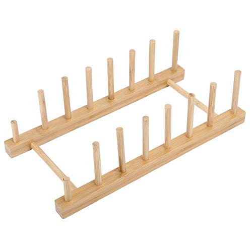 Nikou Bambusschale Entlassungsregalplattenhalter Multipurpose Bowl Cup Display Buch Regal Regal Küchenutensilien für das Studium Wohnzimmer von Nikou