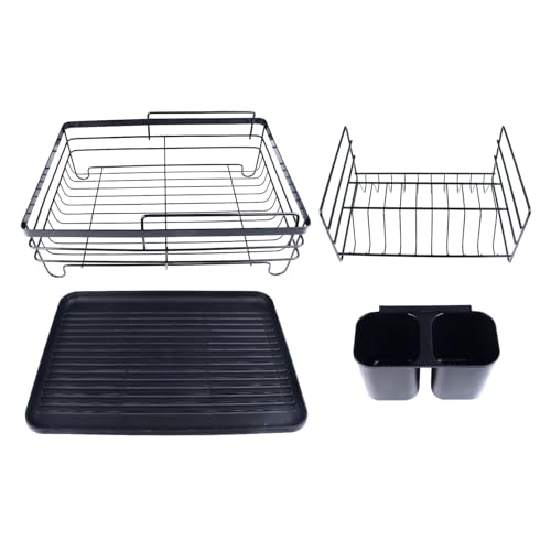 Nikou Dish -Trocknungsregal abnehmbarer Utensil Tasse Rack Tisch Abflusser sparsamer Küchentischschale für Schalenplatten Löffel von Nikou