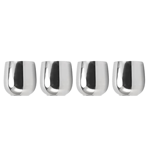 Nikou Edelstahl-Kaffeetassen, doppelwandige Isolierung, verhindert Verbrühungen, gebogenes Design, 200 ml, Thermo-Kaffeetassen, ideal für heiße Getränke, 4 Stück Nikou Edelstahl-Kaffeetassen, doppelwandige Isolierung, verhindert Verbrühungen, gebogenes Design, 200 ml, Thermo-Kaffeetassen, ideal für heiße Getränke, 4 Stück von Nikou