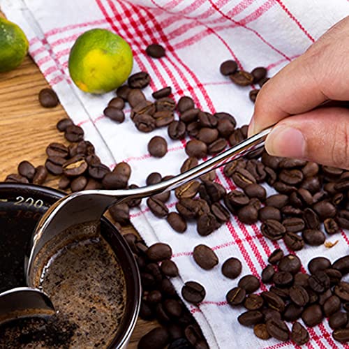 Nikou Edelstahl-Löffel mit langem Griff, für Kaffee, Tee, Reis, Abendessen, Geschirr, Teelöffel, Besteck, 30 cm lang, glänzende Oberfläche, ideal zum Servieren und Rühren von Nikou