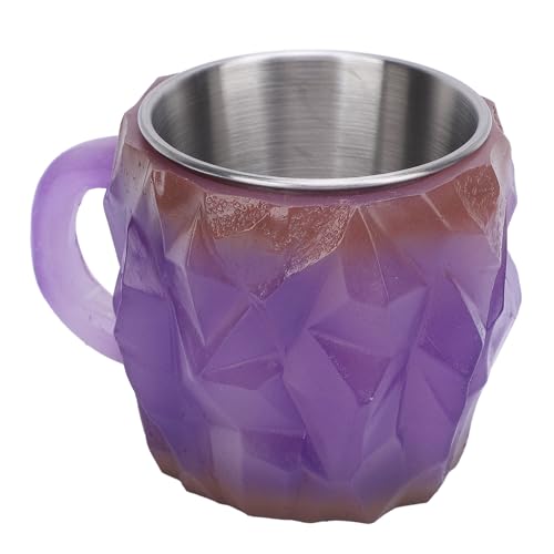 Nikou Mineral-Kristall-Kaffeetasse, multifunktionaler ergonomischer Griff, Kaffeetasse aus Kristallharz, Violett, 350 ml, einzigartiges Design für Haus und Garten Nikou Mineral-Kristall-Kaffeetasse, multifunktionaler ergonomischer Griff, Kaffeetasse aus Kristallharz, Violett, 350 ml, einzigartiges Design für Haus und Garten von Nikou