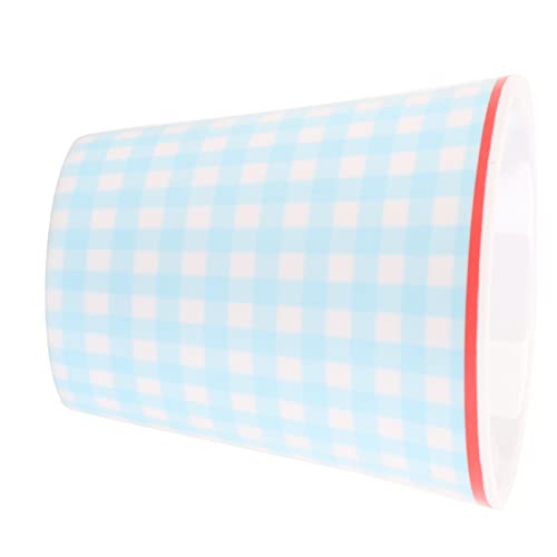 Nikou Runder Weinbecher mit rautenförmigem Boden, 260 ml, wiederverwendbar, für Tee, Saft, Milch, Zuhause, Bar, Club, hellblaues Gitter, Porzellanimitat, Trinkbecher für Restaurant, Schule Nikou Runder Weinbecher mit rautenförmigem Boden, 260 ml, wiederverwendbar, für Tee, Saft, Milch, Zuhause, Bar, Club, hellblaues Gitter, Porzellanimitat, Trinkbecher für Restaurant, Schule von Nikou