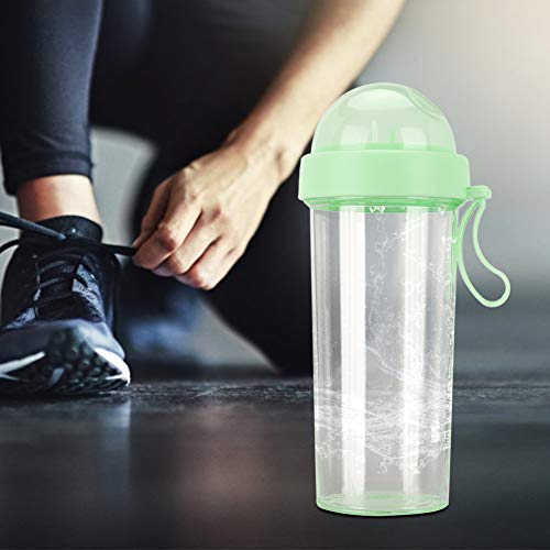Nikou Tragbare 2-S-Wasserflasche, 600 ml, Doppelnutzung, Trinkbecher für Outdoor-Reisen und Sport, Grün Nikou Tragbare 2-S-Wasserflasche, 600 ml, Doppelnutzung, Trinkbecher für Outdoor-Reisen und Sport, Grün von Nikou