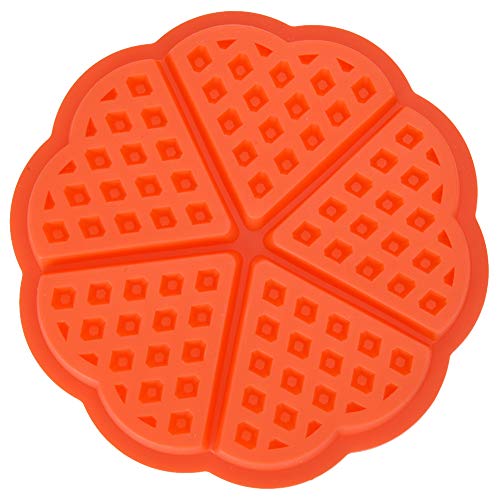 Silikon -Nestle Waffeln Form Kuchen Schokoladenpfanne Muffin Backform für Backliebhaber (Herzförmig) von Nikou