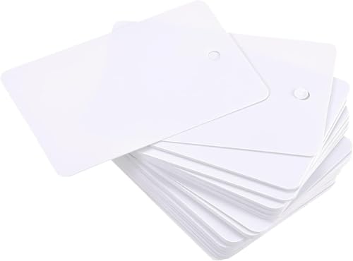 100Pcs Plastic Shipping Tags, 40x60x0.2mm Waterproof Hang Tags, Blank Labeling with Eyelet for Product Identification Labels Valve Marking Outdoor Tagging, White 100Pcs Plastic Shipping Tags, 40x60x0.2mm Waterproof Hang Tags, Blank Labeling with Eyelet for Product Identification Labels Valve Marking Outdoor Tagging, White von Nikovoke