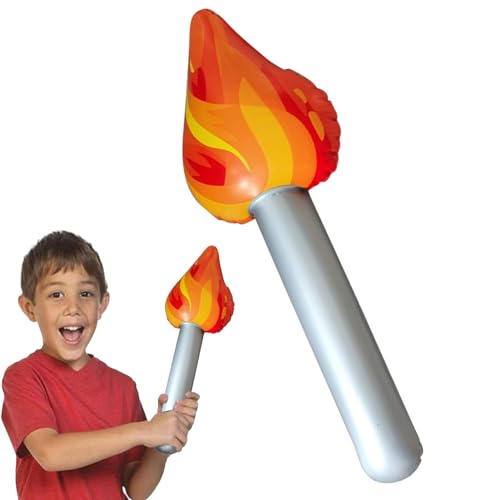 Aufblasbare Flamme, aufblasbare Fackel - Aufblasfackel | Aufblasbare Taschenlampe, 16-Zoll-Handfackel, Taschenlampenspielzeug für Kinderspiele, Party-Aufführungszubehör von Niktule
