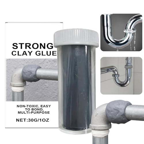 Kleber Für Keramikreparatur, 30g Handreparatur Modelliermasse, Wasserfester Hitzebeständiger Alleskleber Mit Starkem Halt Für Rohrverbindungen, Wandlöcher, Metall Und Keramikhandwerk Kleber Für Keramikreparatur, 30g Handreparatur Modelliermasse, Wasserfester Hitzebeständiger Alleskleber Mit Starkem Halt Für Rohrverbindungen, Wandlöcher, Metall Und Keramikhandwerk von Niktule