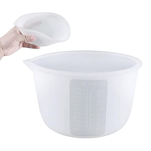 Niktule Messbecher für Flüssigkeiten,Silikon-Mischbecher für Harz | 600 ml abgestufter Silikonbecher für Farbe, Harz-Mischset für Epoxidformen, Zubehör zum Gießen von Acrylfarbe Niktule Messbecher für Flüssigkeiten,Silikon-Mischbecher für Harz | 600 ml abgestufter Silikonbecher für Farbe, Harz-Mischset für Epoxidformen, Zubehör zum Gießen von Acrylfarbe von Niktule