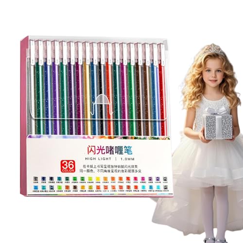 Niktule Glitzer Gel Stift Set | Feine Spitze Glitzer Gel Tinte Stifte - Klickmechanik Leuchtende Farben Verwischfester Zeichenbedarf Für Kinder Schüler Lehrer Teens Niktule Glitzer Gel Stift Set | Feine Spitze Glitzer Gel Tinte Stifte - Klickmechanik Leuchtende Farben Verwischfester Zeichenbedarf Für Kinder Schüler Lehrer Teens von Niktule