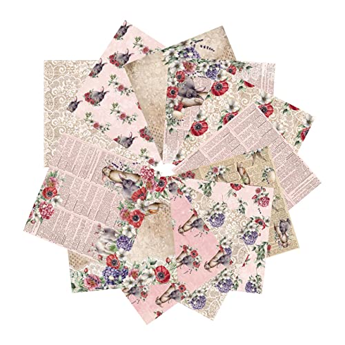 Niktule Scrapbook-Papier 6x6'' - Oster-Scrappapier mit 24 Blättern | 15,2 x 15,2 cm Vintage-Scrapbook-Papier, dekoratives Bastelpapier für die Kartenherstellung, Scrapbook-Fotoalbum-Dekoration Niktule Scrapbook-Papier 6x6'' - Oster-Scrappapier mit 24 Blättern | 15,2 x 15,2 cm Vintage-Scrapbook-Papier, dekoratives Bastelpapier für die Kartenherstellung, Scrapbook-Fotoalbum-Dekoration von Niktule