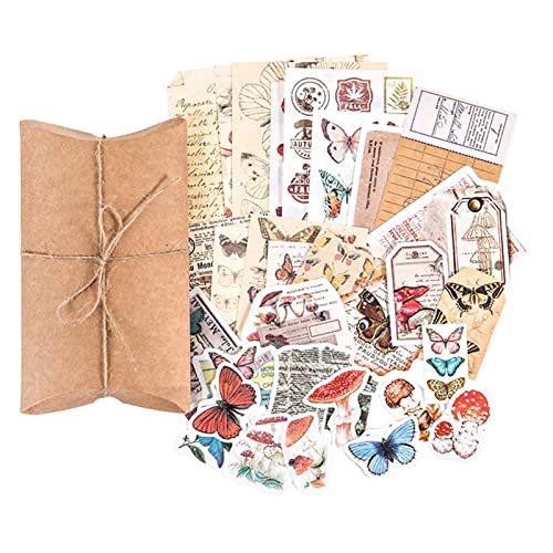 Niktule Scrapbooking Supplies Kit – Papiere Sticker für Journaling, Happy Planner Stickers Ästhetische Bastelbedarf Junk Journals Bullet Journals Kit von Niktule