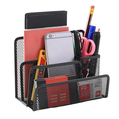 Schreibtisch Organizer, Briefständer Mit 3 Fächern, Ordner-Organizer Für Den Schreibtisch, Schreibtisch-Akten-Organizer Vertikal, Schreibtisch-Aktenordner Aus Metallgeflecht, Aufrechter Aktensortierer Schreibtisch Organizer, Briefständer Mit 3 Fächern, Ordner-Organizer Für Den Schreibtisch, Schreibtisch-Akten-Organizer Vertikal, Schreibtisch-Aktenordner Aus Metallgeflecht, Aufrechter Aktensortierer von Niktule