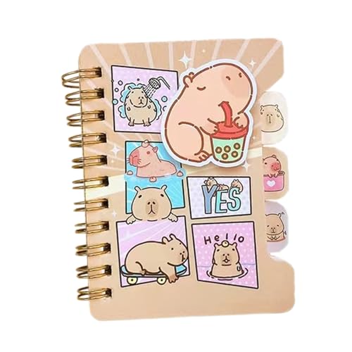 Zeichennotizbuch für Kinder, süßes Notizbuch für die Schule | Spiralnotizbuch für Capybara-Studenten | Kreative, niedliche Schulbedarf, Kinder-Briefpapier, Notizbücher, Notizblock zum Zeichennotizbuch für Kinder, süßes Notizbuch für die Schule | Spiralnotizbuch für Capybara-Studenten | Kreative, niedliche Schulbedarf, Kinder-Briefpapier, Notizbücher, Notizblock zum von Niktule
