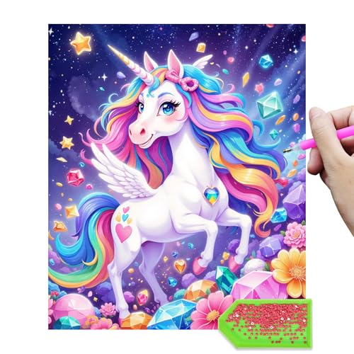 Nilnewuh Einhorn Diamond Painting für Kinder ab 6 Jahre, Junior und Erwachsene Anfänger, 30x40cm Große 5D Diamant Malerei Bilder, DIY Kunst Basteln Set, Mosaikherstellung Kit für Mädchen Geschenke Nilnewuh Einhorn Diamond Painting für Kinder ab 6 Jahre, Junior und Erwachsene Anfänger, 30x40cm Große 5D Diamant Malerei Bilder, DIY Kunst Basteln Set, Mosaikherstellung Kit für Mädchen Geschenke von Nilnewuh