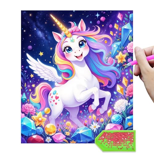 Nilnewuh Einhorn Diamond Painting für Kinder ab 6 Jahre, Junior und Erwachsene Anfänger, 30x40cm Große 5D Diamant Malerei Bilder, DIY Mosaikherstellung Basteln Set für Mädchen Geschenke und Home Deko Nilnewuh Einhorn Diamond Painting für Kinder ab 6 Jahre, Junior und Erwachsene Anfänger, 30x40cm Große 5D Diamant Malerei Bilder, DIY Mosaikherstellung Basteln Set für Mädchen Geschenke und Home Deko von Nilnewuh