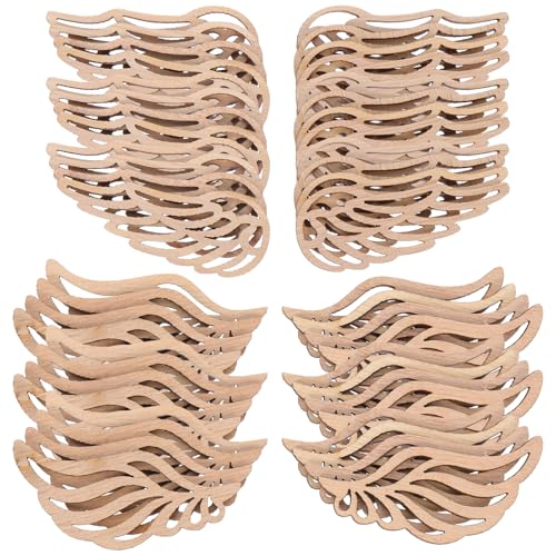 Engelsflügel-Holzspäne, natürliche Holzfarbe, perfekt für DIY und Graffiti, ideal für Bastelprojekte und handgefertigte Kreationen, Engelsflügel-Holzspäne, 100 Stück (50 Stück Nr. 2 + 50 Stück Nr. 4) Engelsflügel-Holzspäne, natürliche Holzfarbe, perfekt für DIY und Graffiti, ideal für Bastelprojekte und handgefertigte Kreationen, Engelsflügel-Holzspäne, 100 Stück (50 Stück Nr. 2 + 50 Stück Nr. 4) von Niltracy
