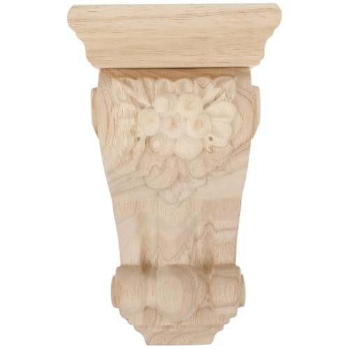 Holzgeschnitzte Dekorationen, Massivholzmaterial und europäischer Stil, Modell G003 (10 x 18 x 6 cm), ideal für Torbogen, Säulen und Balken, geschnitzte Holzdekorationen, G003 – Größe von Niltracy