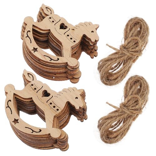 Holzspäne, natürliche Farbe und Pferd, ideal für Weihnachtsbaumdekoration, 20 Stück pro Packung, Holzornamente, Naturton Holzspäne, natürliche Farbe und Pferd, ideal für Weihnachtsbaumdekoration, 20 Stück pro Packung, Holzornamente, Naturton von Niltracy