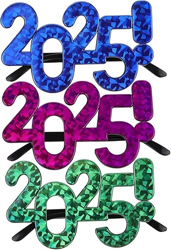 Niltracy 3 Stück 2025 Brillen 2025 Glitzer Nummer Brillen 2025 Happy New Year Brillen Fancy Lustige Sonnenbrille für Party Silvester Kostüm Gefälligkeiten Niltracy 3 Stück 2025 Brillen 2025 Glitzer Nummer Brillen 2025 Happy New Year Brillen Fancy Lustige Sonnenbrille für Party Silvester Kostüm Gefälligkeiten von Niltracy