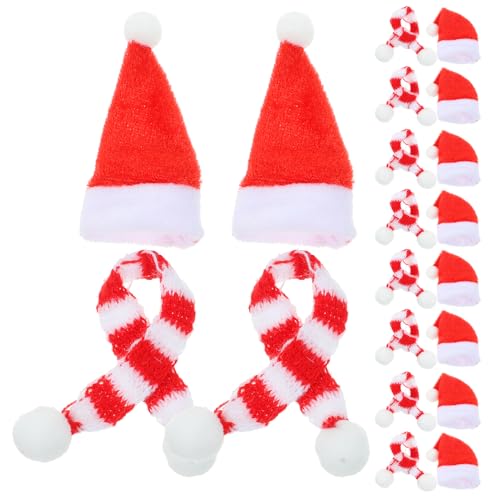 Niltracy Mini-Weihnachtsmannmütze, gestrickt, Mini-Weihnachtsschal, DIY-Weihnachtsmütze für Puppen, Basteln, Bestecktasche, Weinflaschenabdeckung, Dekorationen, 20 Stück Niltracy Mini-Weihnachtsmannmütze, gestrickt, Mini-Weihnachtsschal, DIY-Weihnachtsmütze für Puppen, Basteln, Bestecktasche, Weinflaschenabdeckung, Dekorationen, 20 Stück von Niltracy