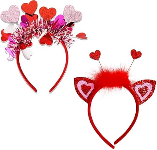 Niltracy Valentinstag Stirnband, Herz Stirnband, Valentinstag Kopfbedeckung Party Dekoration Zubehör für Frauen Kinder Erwachsene Niltracy Valentinstag Stirnband, Herz Stirnband, Valentinstag Kopfbedeckung Party Dekoration Zubehör für Frauen Kinder Erwachsene von Niltracy
