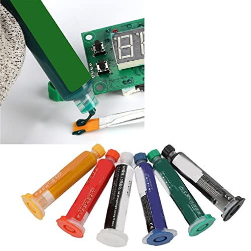 UV Lötstopplack, 6 Stück 10cc UV Härtende Lötstopptinte Lötmasken Tinte, Solder Mask Ink UV-Härtende Lötmaskentinte UV-Härtenden Pcb Bga Lötwiderstand Tinte Verhindert Korrosive Lichtbogenbildung UV Lötstopplack, 6 Stück 10cc UV Härtende Lötstopptinte Lötmasken Tinte, Solder Mask Ink UV-Härtende Lötmaskentinte UV-Härtenden Pcb Bga Lötwiderstand Tinte Verhindert Korrosive Lichtbogenbildung von Nimomo