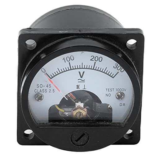 Runder Voltmeter, ABS-Analog-Messuhr, genaues Werkzeug zum Messen, SO‑45 AC 0‑300 V von Nimomo
