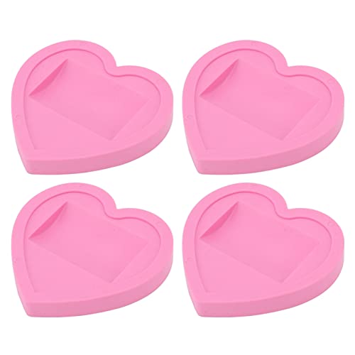 4 Stück Untersetzer Universal rosa Herz Muster Gummi geräuscharm Schutz möbel Pads von NinGYiYan