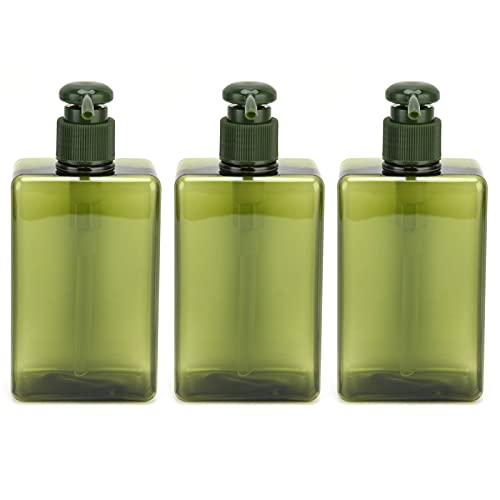Für 3PCS, für leere Lotion Shampoo Flüssig seifen behälter, 280ml Pump flasche, Lecks ichere Presse flasche, schwärzlich grün Für 3PCS, für leere Lotion Shampoo Flüssig seifen behälter, 280ml Pump flasche, Lecks ichere Presse flasche, schwärzlich grün von NinGYiYan