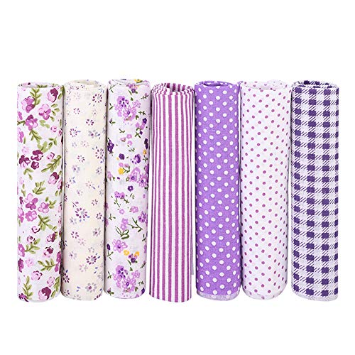 Für Heimwerker, 7 Stück/Set, 100 % Baumwollbatiks, Nähstoff, für Kissenhülle, Brieftasche, 25 x 25 cm von NinGYiYan