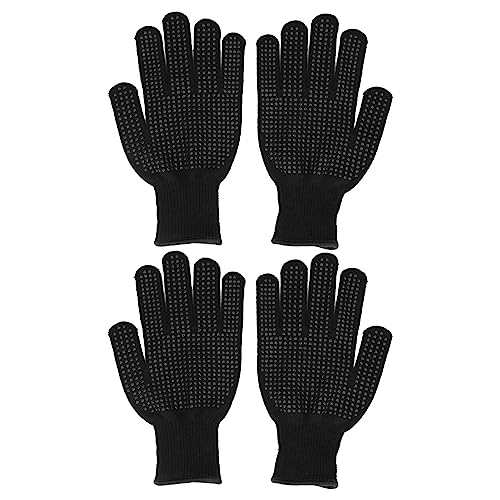 NinGYiYan 2 Paare schneiden resistente Handschuhe Küchengartensicherheitsschutzbeschaffung für Holzschnitzereien (Schwarz) von NinGYiYan