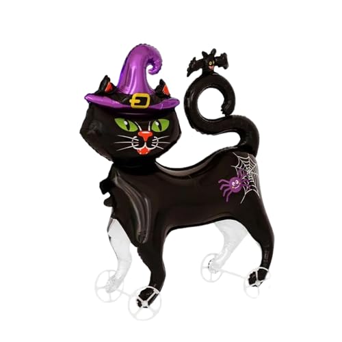 Nine San Walking Halloween Schwarze Katze Luftballons Stehend Schwarze Katzen Folienballon with Wheels Katzenluftballons Party Geburtstag Halloweenballon Deko Nine San Walking Halloween Schwarze Katze Luftballons Stehend Schwarze Katzen Folienballon with Wheels Katzenluftballons Party Geburtstag Halloweenballon Deko von Nine san