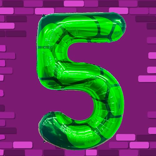 XXL Schildkröte Zahl 5 Luftballon Schildkröten Groß Nummer 5 Folienballons Grün Zahlen Turtle Party Geburtstags Deko 100cm XXL Schildkröte Zahl 5 Luftballon Schildkröten Groß Nummer 5 Folienballons Grün Zahlen Turtle Party Geburtstags Deko 100cm von Nine san