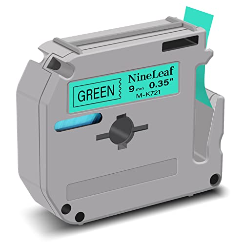 NineLeaf 1 Packung Ersatz für Brother P-Touch M-K721s M-K721 MK721 M-721 M721 9mm 0.35'' Bänder nicht laminiertes schwarz auf Grün Schriftband für Ptouch PT-45M 55BM 80SCCP Beschriftungsgerät NineLeaf 1 Packung Ersatz für Brother P-Touch M-K721s M-K721 MK721 M-721 M721 9mm 0.35'' Bänder nicht laminiertes schwarz auf Grün Schriftband für Ptouch PT-45M 55BM 80SCCP Beschriftungsgerät von NineLeaf