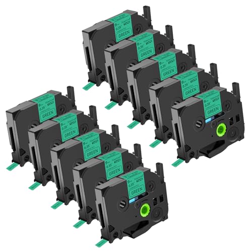 NineLeaf 10 Packung Ersatz für Brother P-Touch TZe-721 TZe721 TZ721 AZe 9mm 0.35'' Laminiertes Schwarz auf Grün Schriftband Bänder für Ptouch PT-1830 1830C 1830SC 1830VP Beschriftungsgerät NineLeaf 10 Packung Ersatz für Brother P-Touch TZe-721 TZe721 TZ721 AZe 9mm 0.35'' Laminiertes Schwarz auf Grün Schriftband Bänder für Ptouch PT-1830 1830C 1830SC 1830VP Beschriftungsgerät von NineLeaf