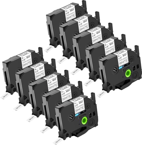 NineLeaf 10 Packung Ersatz für Brother P-Touch TZe-S221 TZeS221 TZS221 AZe 9mm 0.35'' Extra-Stark Klebend Laminiert Schwarz auf weiß Etikettenband für Ptouch PT-D200BT D200DA Beschriftungsgerät NineLeaf 10 Packung Ersatz für Brother P-Touch TZe-S221 TZeS221 TZS221 AZe 9mm 0.35'' Extra-Stark Klebend Laminiert Schwarz auf weiß Etikettenband für Ptouch PT-D200BT D200DA Beschriftungsgerät von NineLeaf