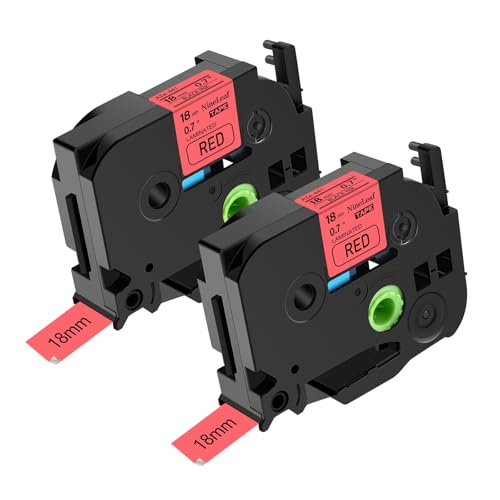 NineLeaf 2 Packung Ersatz für Brother P-Touch TZe-441 TZe441 TZ441 AZe 18mm 0.7'' 8m Laminiertes Schwarz auf Rot Schriftband Bänder für Ptouch PT-1830 1830C 1830SC 1830VP 1880 Beschriftungsgerät NineLeaf 2 Packung Ersatz für Brother P-Touch TZe-441 TZe441 TZ441 AZe 18mm 0.7'' 8m Laminiertes Schwarz auf Rot Schriftband Bänder für Ptouch PT-1830 1830C 1830SC 1830VP 1880 Beschriftungsgerät von NineLeaf