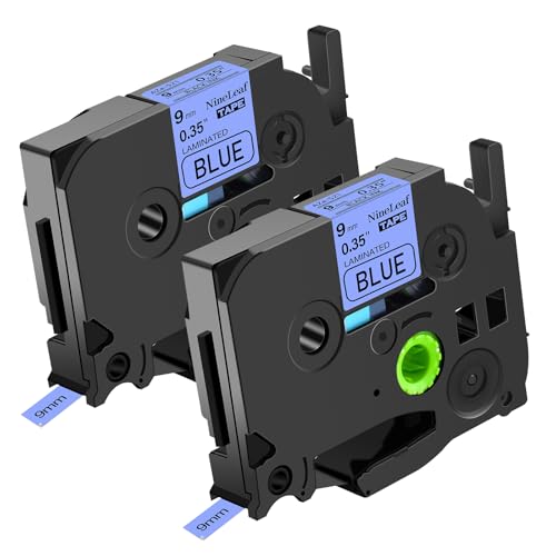 NineLeaf 2 Packung Ersatz für Brother P-Touch TZe-521 TZe521 TZ521 AZe 9mm 0.35'' Bänder Laminiertes Schwarz auf Blau Schriftband für Ptouch PT-D200 D450 D400VP D400 E300 E100 Beschriftungsgerät NineLeaf 2 Packung Ersatz für Brother P-Touch TZe-521 TZe521 TZ521 AZe 9mm 0.35'' Bänder Laminiertes Schwarz auf Blau Schriftband für Ptouch PT-D200 D450 D400VP D400 E300 E100 Beschriftungsgerät von NineLeaf