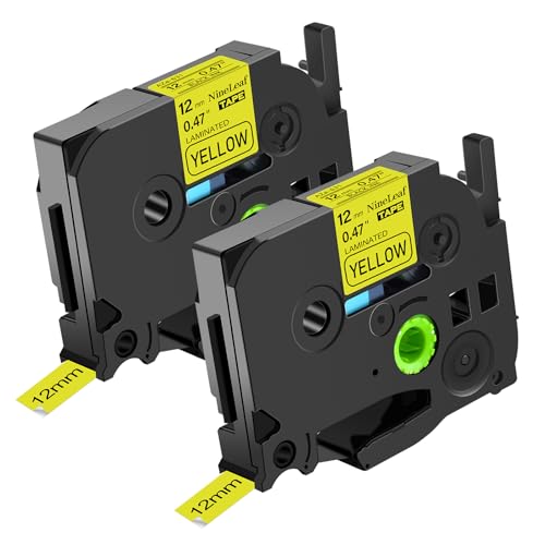 NineLeaf 2 Packung Ersatz für Brother P-Touch TZe-631 TZe631 TZ631 AZe 12mm 0.47'' Laminiertes Schwarz auf Gelb Schriftband Bänder für Ptouch PT-1830 1830C 1830SC 1830VP Beschriftungsgerät NineLeaf 2 Packung Ersatz für Brother P-Touch TZe-631 TZe631 TZ631 AZe 12mm 0.47'' Laminiertes Schwarz auf Gelb Schriftband Bänder für Ptouch PT-1830 1830C 1830SC 1830VP Beschriftungsgerät von NineLeaf