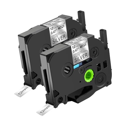 NineLeaf 2 x Kompatibel für Brother P-touch TZe-M931 TZeM931 TZ-M931 TZM931 AZe-M931 TZE 12mm 0.47'' Schwarz auf Matt Silber Laminiert Etikettenband für Ptouch PT-D210 D210BK D450 Beschriftungsgerät NineLeaf 2 x Kompatibel für Brother P-touch TZe-M931 TZeM931 TZ-M931 TZM931 AZe-M931 TZE 12mm 0.47'' Schwarz auf Matt Silber Laminiert Etikettenband für Ptouch PT-D210 D210BK D450 Beschriftungsgerät von NineLeaf