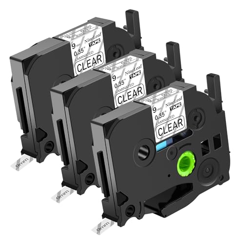 NineLeaf 3 Packung Ersatz für Brother P-Touch TZe-121 TZe121 TZ121 AZe 9mm 0.35'' Laminiertes Schwarz auf Transparent Schriftband Bänder für Ptouch PT-1830 1830C 1830SC 1830VP Beschriftungsgerät NineLeaf 3 Packung Ersatz für Brother P-Touch TZe-121 TZe121 TZ121 AZe 9mm 0.35'' Laminiertes Schwarz auf Transparent Schriftband Bänder für Ptouch PT-1830 1830C 1830SC 1830VP Beschriftungsgerät von NineLeaf