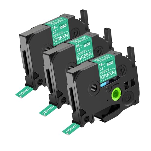 NineLeaf 3 Packung Ersatz für Brother P-Touch TZe-745 TZe745 TZ745 AZe 18mm 0.7'' 8m Laminiertes Weiß auf Grün Schriftband Bänder für Ptouch PT-1830 1830C 1830SC 1830VP 1880 Beschriftungsgerät NineLeaf 3 Packung Ersatz für Brother P-Touch TZe-745 TZe745 TZ745 AZe 18mm 0.7'' 8m Laminiertes Weiß auf Grün Schriftband Bänder für Ptouch PT-1830 1830C 1830SC 1830VP 1880 Beschriftungsgerät von NineLeaf