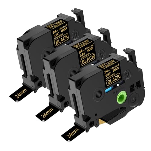NineLeaf 3 x Kompatibel für Brother P-touch TZe-354 TZe354 TZ-354 TZ354 AZe-354 TZE Schriftband 24mm 0.94'' Gold auf Schwarz Laminiert Etikettenband für Ptouch PT-2470 2610 2600 Beschriftungsgerät NineLeaf 3 x Kompatibel für Brother P-touch TZe-354 TZe354 TZ-354 TZ354 AZe-354 TZE Schriftband 24mm 0.94'' Gold auf Schwarz Laminiert Etikettenband für Ptouch PT-2470 2610 2600 Beschriftungsgerät von NineLeaf