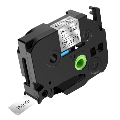 NineLeaf 30 Packung Ersatz für Brother P-Touch TZe-941 TZ-941 TZe941 TZ941 AZe 18mm 0.7'' Bänder Laminiert Schwarz auf Silber Schriftband für Ptouch PT-1880W 18R 18RKT Beschriftungsgerät von NineLeaf