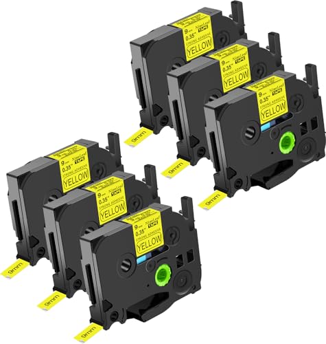 NineLeaf 6 Packung Ersatz für Brother P-Touch TZe-S621 TZeS621 TZS621 AZe 9mm 0.35'' Extra-Stark Klebend Laminiert Schwarz auf Gelb Etikettenband für Ptouch PT-D200BT D200DA Beschriftungsgerät NineLeaf 6 Packung Ersatz für Brother P-Touch TZe-S621 TZeS621 TZS621 AZe 9mm 0.35'' Extra-Stark Klebend Laminiert Schwarz auf Gelb Etikettenband für Ptouch PT-D200BT D200DA Beschriftungsgerät von NineLeaf