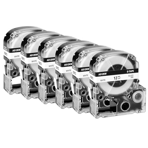 NineLeaf 6PK Kompatibel für Schriftband LW Band 12mm 1/2" LK-4WBN LC-4WBN LC 4WBN9 SS12KW Etikettenband Schwarz auf Weiß Ersatz für LabelWorks LW-300 LW-400 LW-500 LW-600P LW-700 LW-900P KingJim NineLeaf 6PK Kompatibel für Schriftband LW Band 12mm 1/2" LK-4WBN LC-4WBN LC 4WBN9 SS12KW Etikettenband Schwarz auf Weiß Ersatz für LabelWorks LW-300 LW-400 LW-500 LW-600P LW-700 LW-900P KingJim von NineLeaf