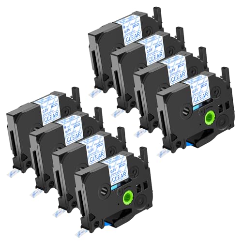 NineLeaf 8 x Ersatz für Brother P-Touch TZe-123 TZ-123 TZe123 TZ123 AZe 9mm 0.35'' Bänder Laminiertes Blau auf Klar Schriftband Kassette für Ptouch PT-1280TG 1280VP Beschriftungsgerät NineLeaf 8 x Ersatz für Brother P-Touch TZe-123 TZ-123 TZe123 TZ123 AZe 9mm 0.35'' Bänder Laminiertes Blau auf Klar Schriftband Kassette für Ptouch PT-1280TG 1280VP Beschriftungsgerät von NineLeaf